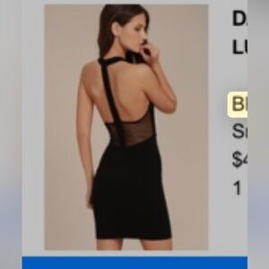 Lulu's Black Halter Bodycon Dress for Night Out